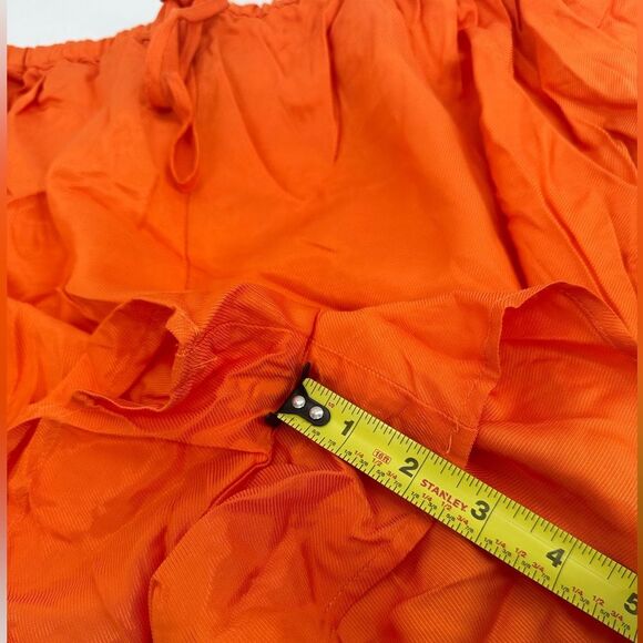 NWT Anthropologie Maeve Silky Chemisette Shorts Orange Sz Medium - Picture 11 of 11